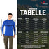 Größentabelle für Herren Merino-Oberteil mit 1/4 Zip